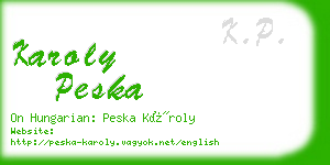 karoly peska business card